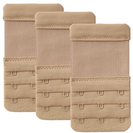 YARBAR Bra Strap Extender 3 Hook Womens Bra Extenders Extension Soft Comfortable, Pack of 3