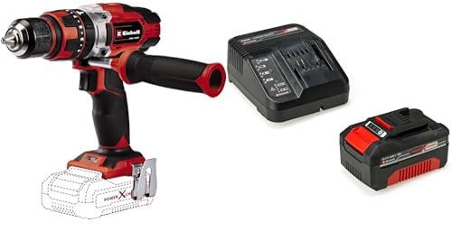 Einhell Perceuse Visseuse à percussion sans fil TE-CD 18/48 Li-i-Solo Power X-Change (Li-ion, 18V, Couple 48 Nm) avec Chargeur et Batterie 4,0Ah