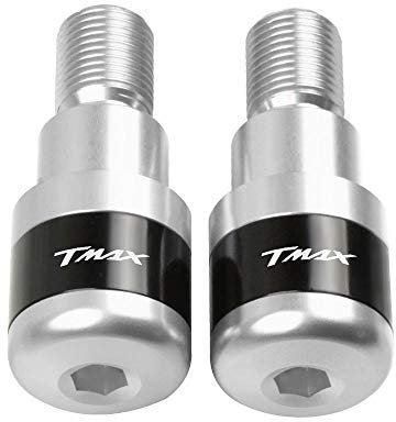 22mm Contrappesi Manubrio Bilancieri Per T-max 530 tmax530 2012-2019, T-max 500 tmax500 2008-2011, T-MAX 530 DX SX 2017-2019 (Argento)