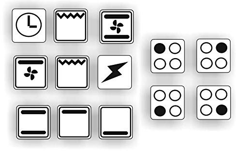 Juego de 13 pegatinas para placa de cocina y estufa eléctrica, símbolo (R29/1) (Nr1. símbolos negros sobre fondo blanco, 20 x 20 mm)