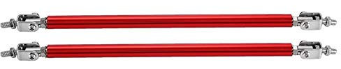 KSTE Barra Duomi, Barra Paraurti Auto, 1 Supporto Paraurti Anteriore Coppia 20 Centimetri Auto Barra duomi di Modifica dell'automobile Asta di Supporto (Red)