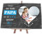 wandmotiv24 Schiefertafel Bester Papa, Personalisiert mit Ihrem Farbfoto Herzform, Aufstellschild, Holz-Staffelei, Querformat 30x20cm, Natur Schieferplatte, Foto-Geschenk Vatertag, Geburtstag, Deko