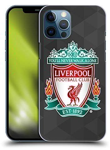 Head Case Designs Officially Licensed Liverpool Football Club Black Geometric 1 Crest 1 Hard Back Case Compatible With Apple iPhone 12 Pro Max