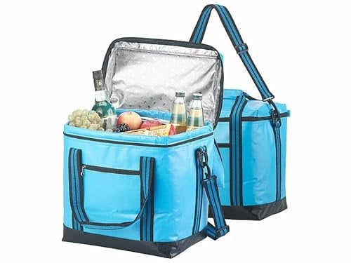 PEARL Kühlbox faltbar: Faltbare Kühltasche mit Griffen, wasserdichte LKW-Plane, 26 l, 2er-Set (Kühltasche Isoliertasche, Zuammenfaltbare, Flexible)