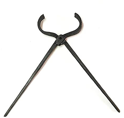 Pinzas de herrero Tenaza de forja Tenaza de forja de nariz redonda para Anvil Vise Forge Pinzas de herrero de nariz redonda de 6 piezas para Ingeniero Herrero,80cm