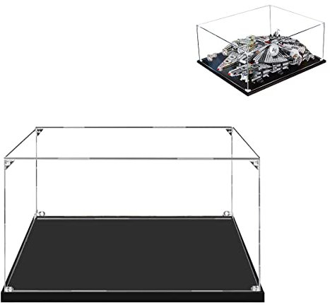 Hosdiy Acryl Vitrine Schaukasten für (Millennium Falcon Raumschiff), Vitrine Kompatible mit Lego 75257 - Vitrine (Nur Vitrine, Ohne Bausteine Set)