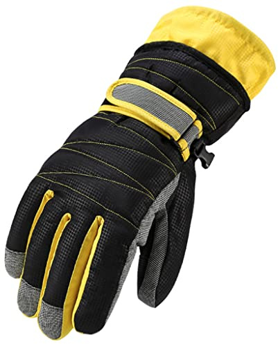 Unisex Winter Tech Winddichte wasserdichte Handschuhe, Schwarz , 95