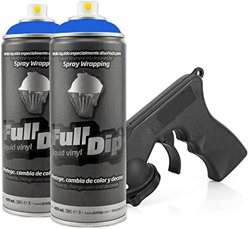 Genérico Pack 2 Full Dip Vinilo Liquido Mate 400Ml (Azul)
