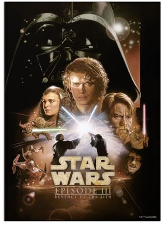 Displate Offiziell Star Wars MetallPoster Magnetische Befestigung Inklusive Lizenziert Bilder Hochwertiges Poster Star Wars Episode III: Revenge of the Sith Poster 45 cm x 32 cm