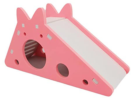 WAITLOVER Hamster Toboggan Jouet pour hamster Maison Villa Cage Échelle Jouet d'exercice pour hamster Assemblé Hamster Souris G8v1 Acces Rat Cochon d'Inde Rose