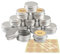 YANCAER 10 Pièces Pots en Aluminium Argenté de 5ml avec Couvercle - D26mm x H15mm Vide Ronde Cosmétiques Pot Conteneurs de Voyage pour Maquillage, Crème, Baume à Lèvres, Mini Bougies