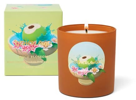 Otherland Coco Blossom Kokosnuss-Duftkerze, frischer Duft, Duftkerze im Glas, luxuriöse Aromatherapie-Kerze, Einzeldocht, Kokosnuss- und Sojawachskerze, vegane Kerze, langlebig, Braun, 227 g