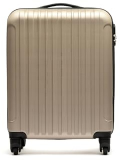 MISAKO Maleta Pequeña de Viaje Luisa Dorado Unisex - Equipaje rígido de 55 X 38 X 20 cm de 4 Ruedas