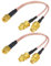 YILIANDUO Câble répartiteur SMA mâle vers double adaptateur RP-SMA femelle répartiteur en V pour connecteur d'antenne WiFi 15 cm (2 pièces)