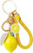 NISCAYA Joli porte-clés citron en cristal avec strass pour sac à main, sac à dos, voiture, bijoux cadeau pour homme et femme, jaune, M