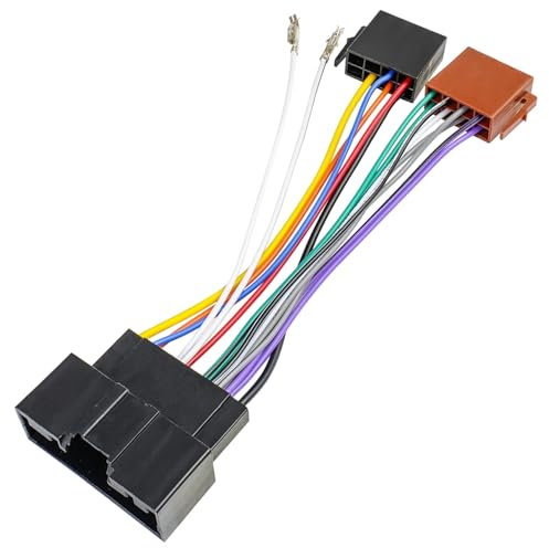 Jayubien Stereo Wiring Harness for Ford ISO Radio Adapter, Compatible with Ford F-150/250/350 Transit Fiesta Focus Fusion Edge Explorer Escape Mustang Transit 24Pin Car Radio Wire Plug Connector