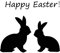 Ostern Fensterbilder Selbstklebend Osterhasen Ostereier Deko Osteraufkleber Kinder Aufkleber Osterdeko Ostern Fenster Aufkleber Fensterdeko für Geschenke Umschlag Verpackung (Black, One Size)