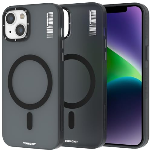 YOUNGKIT Guardian-Mag für iPhone 13 Hülle für Magsafe (Unzerstörbare Sturzfestigkeit & Stärkster Magnetisch) Case Dünn Handyhülle, Matte Schwarz
