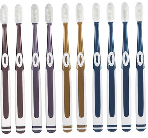 TOVINANNA 10stücke Haushaltszahnbürsten Aus Tpu Und Silikon Tragbar Und Praktisch Für Erwachsene Für Zuhause Und Unterwegs Mit Ergonomischem Griff Für Angenehmes Handling