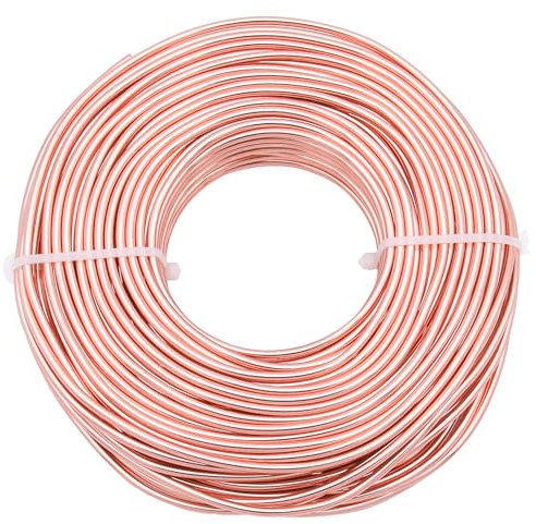 Uxney Schmuckdraht,3mm Dicke Aluminium Basteldraht, Schmuckherstellungsdraht, Metalldraht für Bastelarbeiten, Aluminiumdraht, Draht, DIY, Metallhandwerk, Kunstdrähte (Sekt, 30Meter)