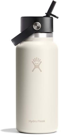Hydro Flask 32 Oz Wide Mouth Flex Straw Cap Ivory