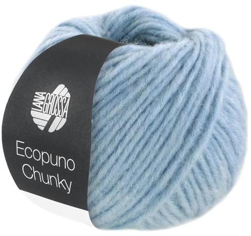 LANA GROSSA Ecopuno Chunky | Superleichtes, flauschiges Effektgarn mit Baby Alpaka | Handstrickgarn aus 33% Schurwolle (Merino) & 19% Alpaka | 50g Wolle zum Stricken & Häkeln | 70m Garn FB 142