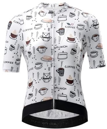 ROCKBROS TVI Radtrikot Damen Kurzarm, Fahrradtrikot Sommer mit 3 Taschen Atmungsaktiv Rennrad Mountainbike Trikot Schnell Trocknend Radfahren Top