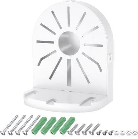 PATIKIL Dome Security Camera Mount 6.7 Inch, 1 Pack Universal Dome Right Angle Wall Mounting Bracket Junction Box Plastic, White