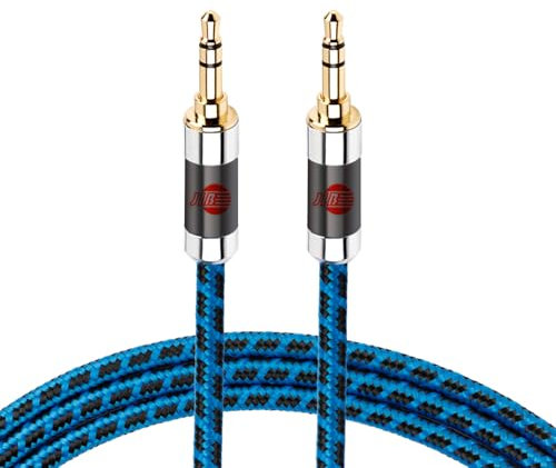 BOAACOUSTIC JIB Cavo Audio Jack 3.5 Maschio Maschio Audiofila, Cavo Aux macchina HiFi Stereo Audio Mini Jack Nylon Intrecciato per Cuffie, Smartphone, Autoradio, Hi-Fi System, TV, Laptop 2m