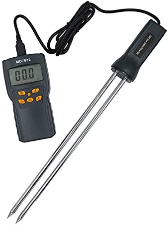 Feuchtigkeitsmesser Getreide Feuchtigkeitstester Digital Feuchtigkeitsmessgerät Lange Sonde Digital Feuchtigkeitsmesser Professionelle und vielseitige Anwendung