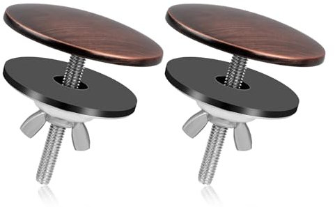 2 Uds Tapa del Orificio del Fregadero de la Cocina, Aleación de Zinc Acero Inoxidable Tapón del Fregadero de la Cocina Tapa de Sellado Tapón del Fregadero (Bronce)
