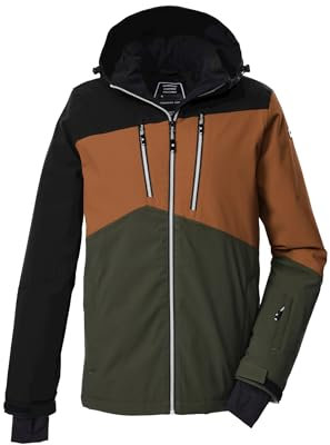 Killtec Herren Skijacke Funktionsjacke mit Kapuze und Schneefang KSW 306 MN SKI Jckt wasserdicht, Winddicht, atmungsaktiv 00200-schwarz L