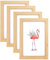 NIEEKRUN 4 Stück Bilderrahmen 10x15 cm Holzbilderrahmen Bilderrahmen Klein Bilderrahmen Set Kleine Rahmen, Eichenoptik Fotorahmen Natur Fotorahmen Collage Bilderrahmen Holz für Zuhause Büro Schule