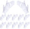 24pcs White Cotton Gloves, 12 Pairs Reusable Work Gloves, Premium Cotton Glove for Eczema, Dry Hands and Moisturising Care, Breathable Hand Gloves for Doctors, Workers, Offices