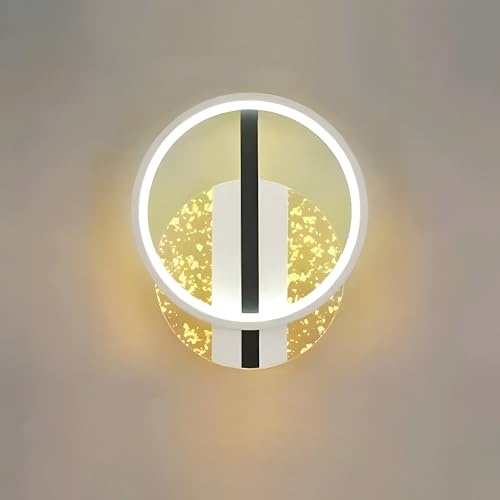 ZTWLEED LED Wandleuchte Innen,24W 2600LM Wandlampe LED Rund Mordern 3000K/4000K/6000K,Acryl Wandleuchte Innen für Schlafzimmer Wohnzimmer Korridor Treppenhaus,110-240V