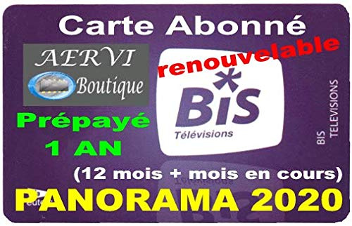 Générique Carte Officielle BIS TV Mediawan Panorama (Prépayé 1 an et Renouvelable) sur EW5B 5°Ouest