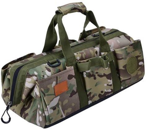 Tasche mit Zeltheringen – 716 g Aufbewahrung für Bodenheringe mit Trennung, Behälter für Bodenheringe, faltbar, für Zaun, Rasen, Hof, Garten, Camping, Wandern, Vorzelt