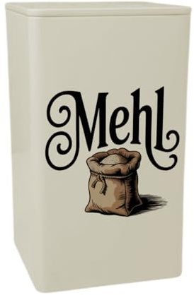 speecheese Mehl Vintage VorratsDose 900ml praktische und luftdichte Verwahrung von Mehl und anderen Waren