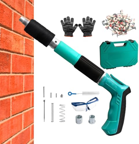 Kit de pistolet à clous avec clous de 120 pièces - Pistolet à clavoss en acier manuel réglable à 5 vitesses | Mini outil portable de serrage pour machine de tir mural de Clavoss