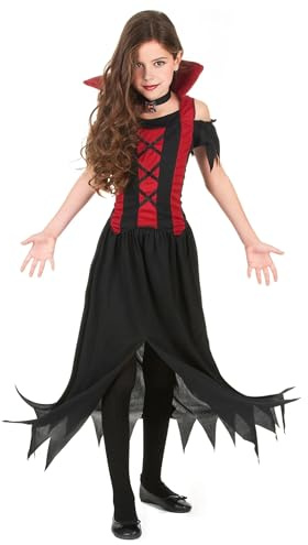 DEGUISE TOI Vegaoo Vampir-Kostüm für Mädchen - 134/140 (10-12 Jahre)