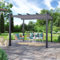 Avril Paris Tonnelle/Pergola Aluminium 3x3m Toile coulissante rétractable - Gris Anthracite-Hero
