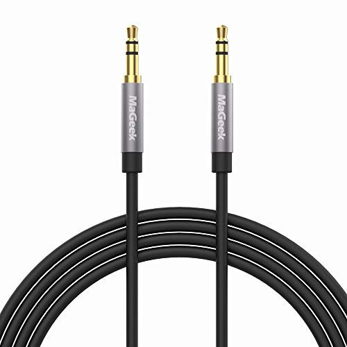 MaGeek Cable Jack 3.5 mm, (3,0 metros) Cable de Audio Estéreo Macho Macho para Auriculares, iPhone,iPod, iPad, Car audio, Home Stereo y más. (Negro)