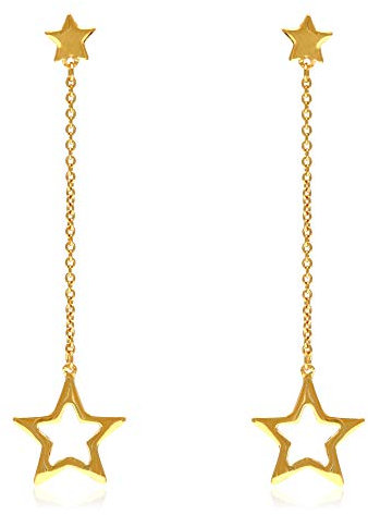 Oobi Doop Ohrstecker mit Sternschnuppe aus vergoldetem Sterlingsilber, mit Geschenkbox