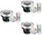 LongLife LED Bodeneinbaustrahler FLACH rund Set 3x Gartenstrahler 230V IP67 3W RGB+3000K DIMMBAR 60° Gartenleuchte für die Bodenmontage Außenbereich Befahrbar Bodenleuchte…