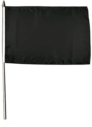 U24 Flagge Fahne Stockflagge Schwarz Trauerflagge 30 x 45 cm Stockfahne 3er Pack