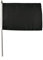 U24 Flagge Fahne Stockflagge Schwarz Trauerflagge 30 x 45 cm Stockfahne 3er Pack