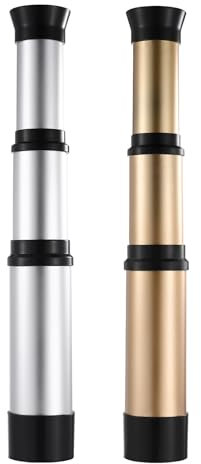 STOBOK Kinder Pirat Monokular Teleskop: 2 Stücke Einziehbare Handheld zusammenklappbare Messing Teleskop Zoomable Portable Pirate Spyglass für Kreuzfahrtschiff Reise Watching Spiele Wandern Jagd