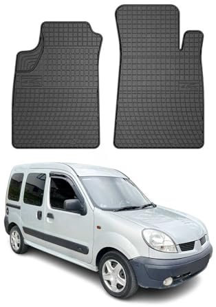 OMAC Gummi Fußmatten kompatibel mit Renault Kangoo 1998-2008 Automatten Gummi Schwarz 2tlg