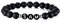 XUANPAI Armband mit Buchstaben für Pärchen, Partnerarmband mit echten 8mm Naturstein Perlen, Freundschaftsarmbänder, Paar Geschenk für Frauen und Männer (3 Buchstaben)