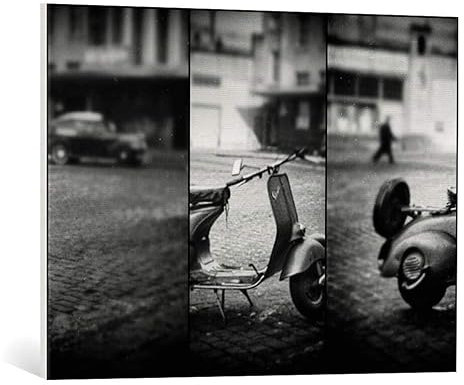 kunst für alle Leinwandbild: holger Droste Vespa - hochwertiger Druck, Leinwand auf Keilrahmen, Bild fertig zum Aufhängen, 80x60 cm